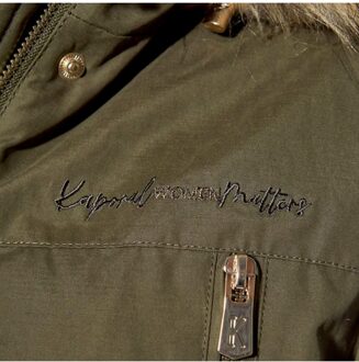 Kaporal damesjas met bloemenprint Donkergroen - XS