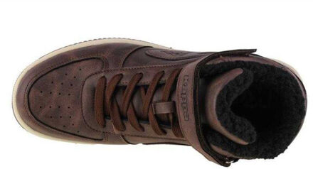 Kappa Heren bash faux fur mid cut trainers Bruin - 37