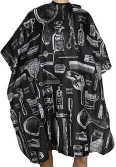 Kapper Cape Volwassen/Kinderen Haar Doek Salon Kapper Professioanl Kapsel Schort Waterdichte Kappers Doek zwart