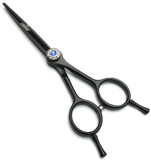 Kapper haar schaar zwarte 5.5 inch diamant professionele rvs snijden schaar kappers stylist schaar tool