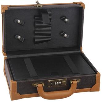 Kapper Stylist Lock Case Organizer Clippers Trimmers Haar Tools Draagtas Haar Schaar Gereedschapskist Make Opbergtas bruin