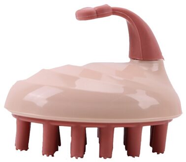 Kappers Professionele Siliconen Shampoo Hoofdhuid Massage Afslanken Borstel Draagbare Haar Wassen Kam Verhogen Bloedstroom Plastic Roze