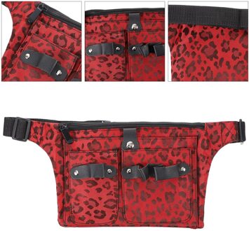 Kappers Zakje Riem Salon Kapper Schaar Zak Kappers Heuptas Multifunctionele Haar Schaar Kam Gereedschappen Opbergtas rood