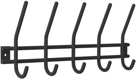 Kapstok 5 Haken Mat Zwart