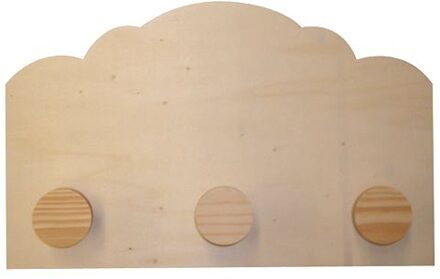 Kapstok Golven. Om Verf. In Chopo En Grenen Hout. Ambachten En Decoratie. Metingen (Breedte/Hoogte): 40*25 Cm.