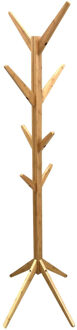 Kapstok - naturel - hout - 8 haken - 178 cm - staand