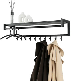 Kapstok Tenaro B 100 cm H 30 cm marmer zwart