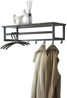 Kapstok Tenaro B 80 cm H 24 cm marmer zwart