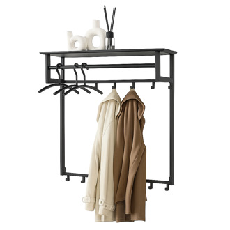 Kapstok Tenaro B 80 cm H 90 cm marmer zwart