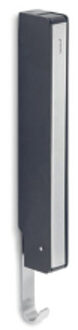 Kapstok uitklapbaar - Wandkapstok - 3.8x25.5cm - RVS - Antraciet