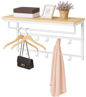 Kapstok Wesly B 80 cm H 42 cm hout wit