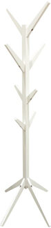 Kapstok - wit - hout - 8 haken - 178 cm - staand
