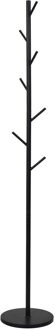 Kapstok - zwart - metaal - 7 haken - 173 cm - staand