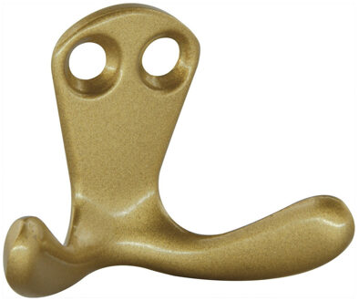 Kapstokhaak - goud - aluminium - 2,2 x 3,3 cm - wandhaak - jashaak - ophanghaken