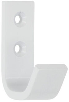 Kapstokhaak - wit - aluminium - 5,4 x 3,7 cm - haakje