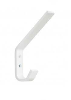 Kapstokhaak - wit - aluminium - 7,8 x 1,18 cm - haakje