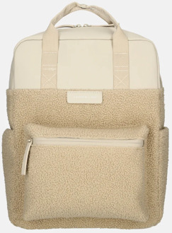 Kapten & Son Bergen Pro laptoprugzak teddy fleece Beige - No Size