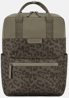 Kapten & Son Bergen Pro LEO laptoprugzak 15 inch dark leopard Bruin
