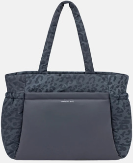 Kapten & Son Hellvi shopper dark grey leo Grijs