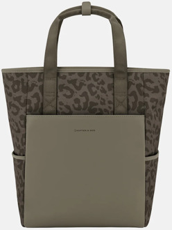 Kapten & Son Lindby rugzak 14 inch dark leopard Bruin
