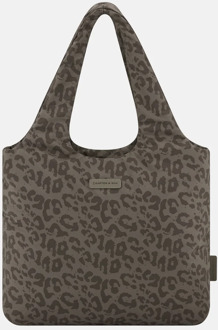 Kapten & Son Skara Cloud shopper 14 inch dark leopard Bruin