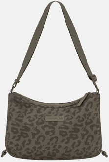 Kapten & Son Skara LEO crossbody tas S dark leopard Bruin