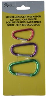 Karabijn sleutelhangers 9x stuks - Sleutelhangers