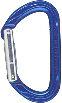 Karabijnhaak - Aluminium - Met Vergrendelingssysteem - 110x65mm - Blauw