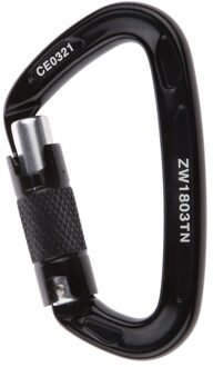 Karabijnhaak Gesp Voorjaar Sleutelhanger Haak Outdoor Automatische Vergrendeling Gespen Clip zwart