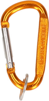 Karabijnhaak metaal goud 8 cm