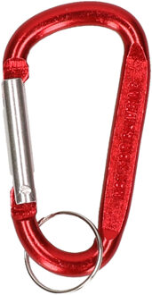 Karabijnhaak metaal rood 8 cm