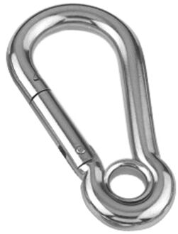 Karabijnhaak - Rvs 316 - Met Gesloten Oog - 5x50mm