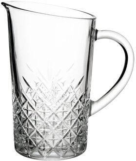 Karaf decanteer - voor wijn - 1,4 liter - reli?f glas - schenkkan