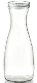 Karaf - met schroefdeksel - glas - 1000 ml - schenkkan