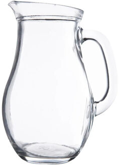 Karaf - water of wijn - glas - 1 liter - bol model - Waterkan - Sapkan - Schenkkan
