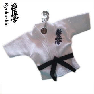 Karate Kyokushin Sleutelhanger Shinkyokushin Uniform Kimono Cartoon Hanger Sport Herinnering Key Button Sleutelhanger Souvenir