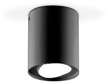 Kardanus LED plafondlamp Ø 9 cm, zwart