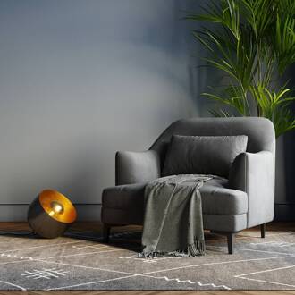 Kare Apollon vloerlamp, zwart, Ø 28 cm