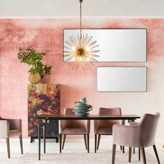 Kare Beam Messing hanglamp, 8-lamps, goud