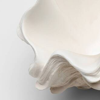 Kare Concha decoratieve vaas, hoogte 29 cm, gegoten steen, beige