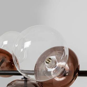 Kare Double Bubble hanglamp 6lamps koper/helder koper, helder, zwart