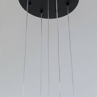 Kare Frozen hanglamp 5-lamps spiraal zwart zwart mat, helder