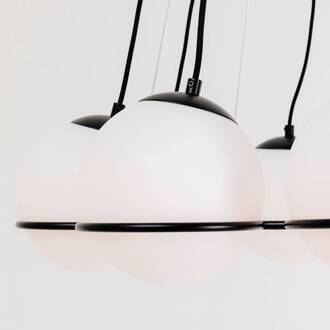 Kare Globes hanglamp in wit en zwart wit, zwart