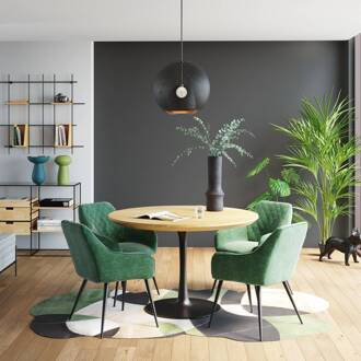 Kare Grato hanglamp met dubbele kap zwart, goud