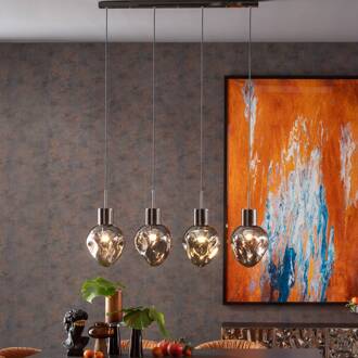 Kare hanglamp Supernova, rookgrijs, 110 cm, E27