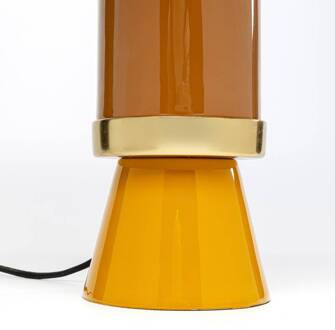 Kare Josy tafellamp, geel, staal, hoogte 51 cm geel, messing
