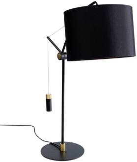 Kare KAREN tafellamp Salotto, in hoogte verstelbaar zwart, goud