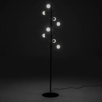 Kare KAREN Trapez vloerlamp, 8-lamps zwart, wit, goud