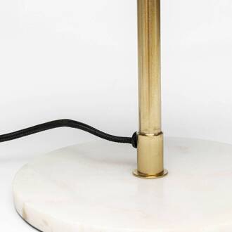 Kare Lia tafellamp, blauw, staal/marmer, hoogte 50 cm blauw, wit