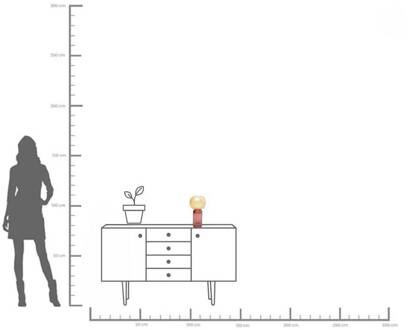 Kare Marvelous Duo vaas, hoogte 31cm, glas, geel, paars